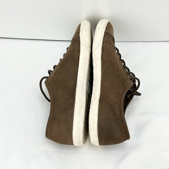 Frye Mindy Low Rise Leather Sneakers Chocolate Brown - Picture 5 of 11
